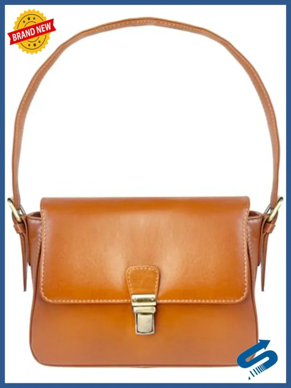 Leather Shoulder Bag for Women Vintage Evening Clutch Hobo Purse Full Grain